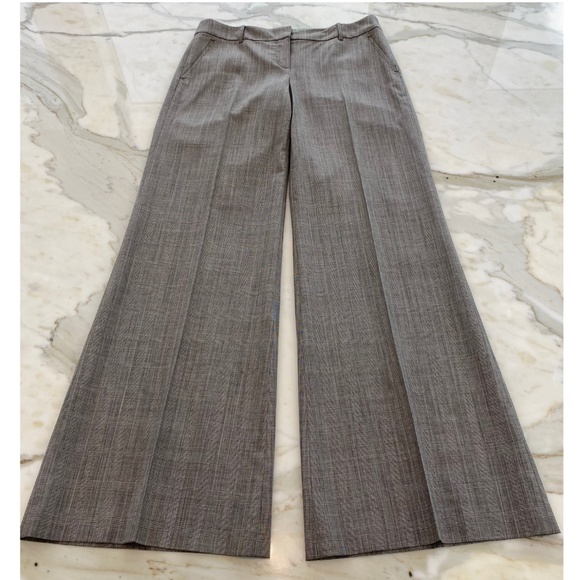 ELIE TAHARI GRAY PLAID TROUSERS SIZE US 4